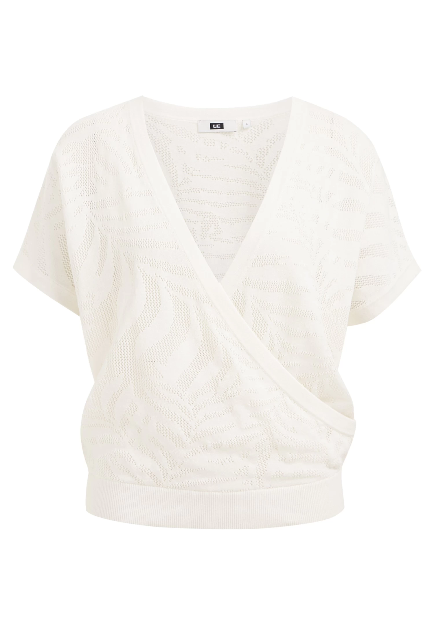 WE FASHION Met Opengewerkt Dessin - T-Shirt Print - White - Afbeelding 5