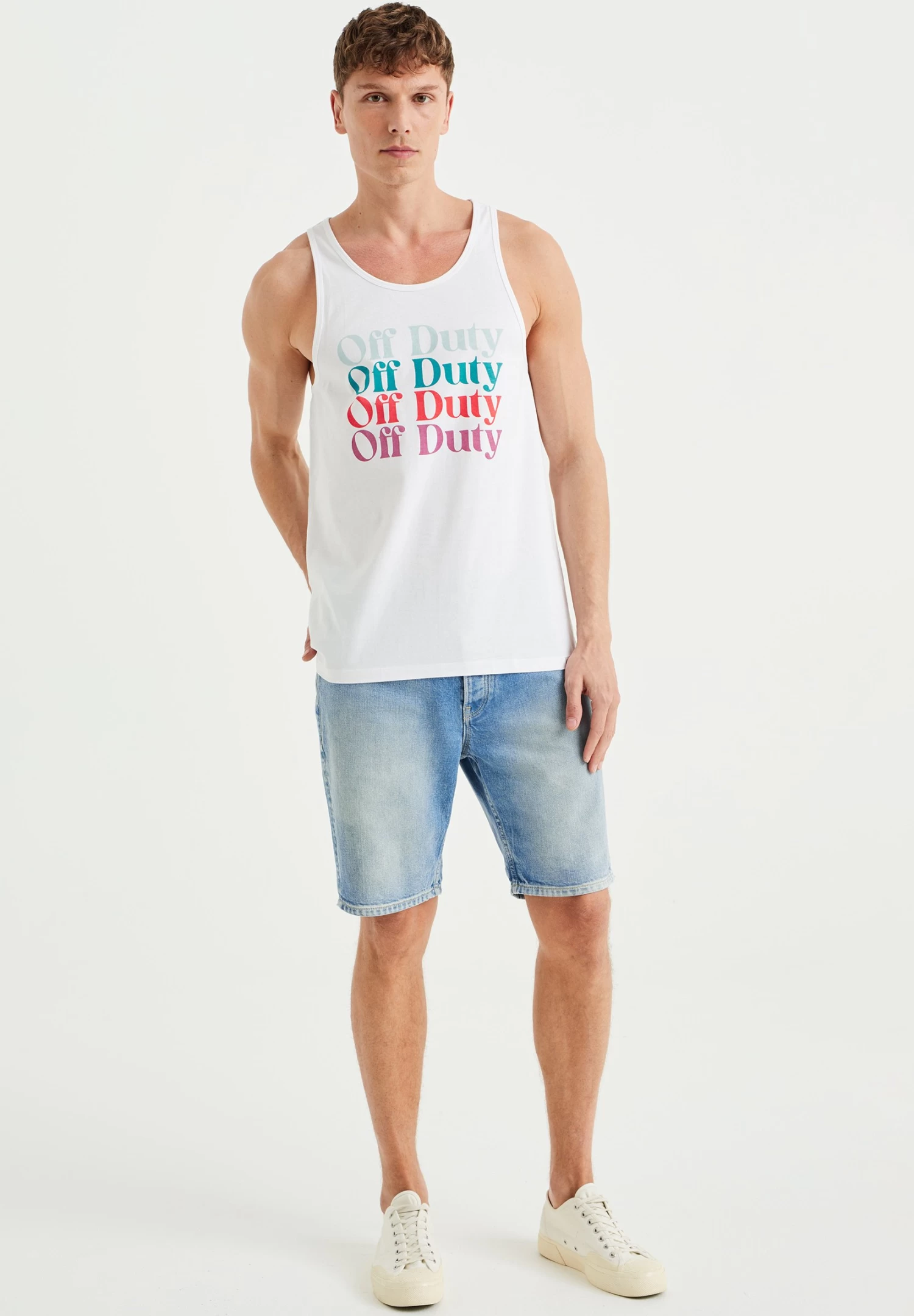 WE FASHION Singlet Met Opdruk - Top - White - Afbeelding 2