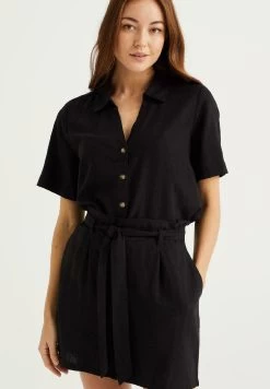 WE FASHION Van Mix - Overhemdblouse - Black
