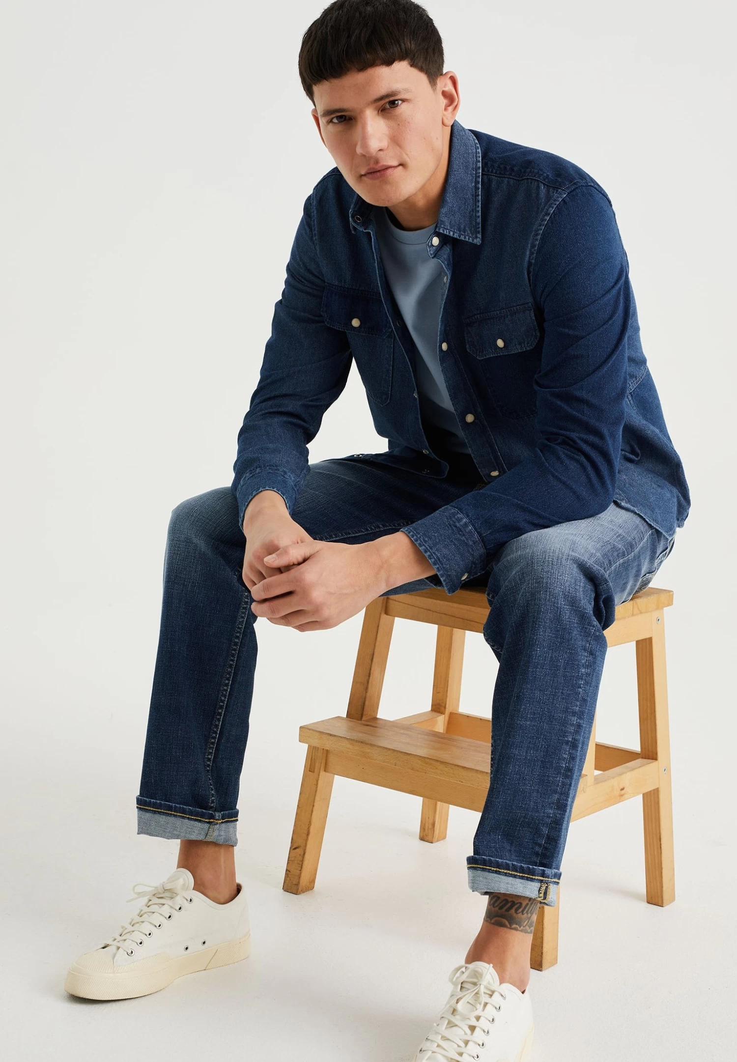 WE FASHION Met Stretch - Straight Leg Jeans - Blue - Afbeelding 5