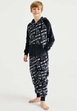 WE FASHION Met Dessin - Jumpsuit - Black