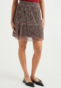 WE FASHION Met Dessin - Plooirok - Green