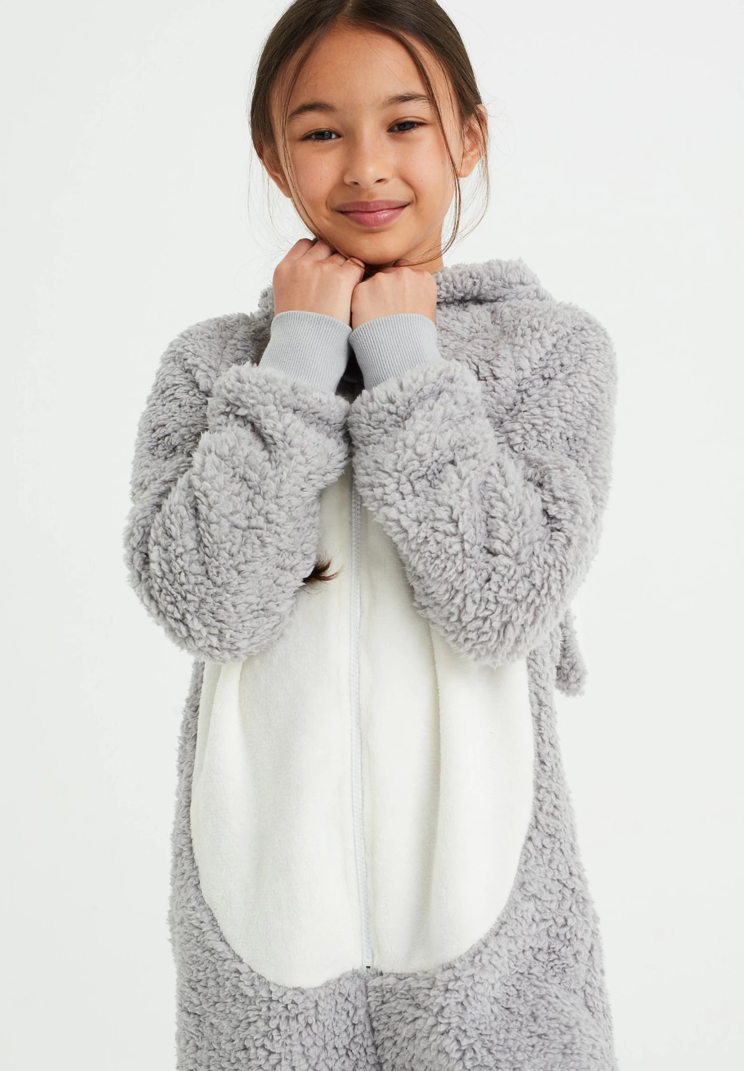 WE FASHION Onesie Mit Ohren - Pyjama - Grau - Afbeelding 2