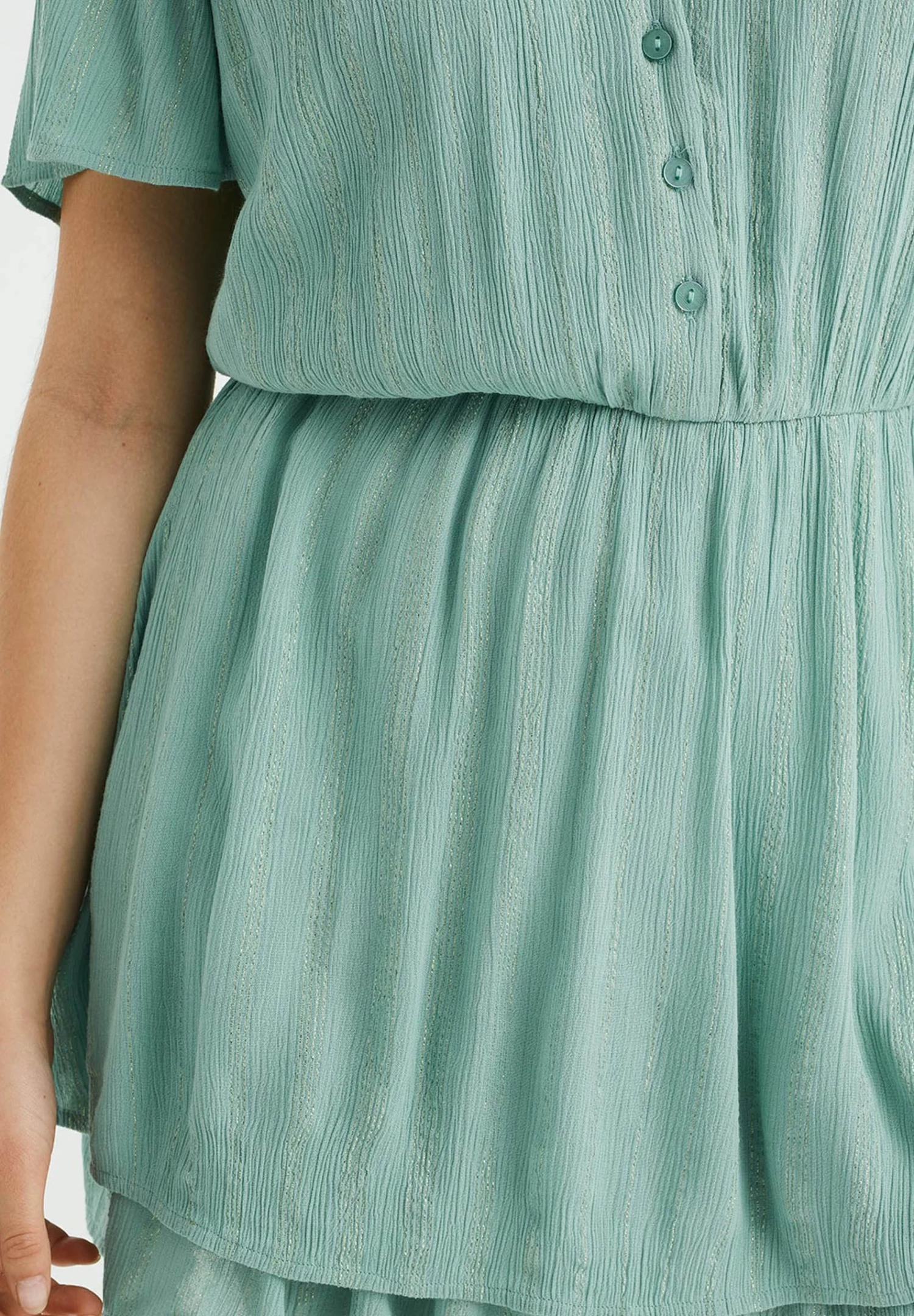 WE FASHION Met Glittergaren - Jurk - Green - Afbeelding 4