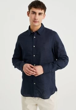 WE FASHION Linen Blend - Overhemd - Blue