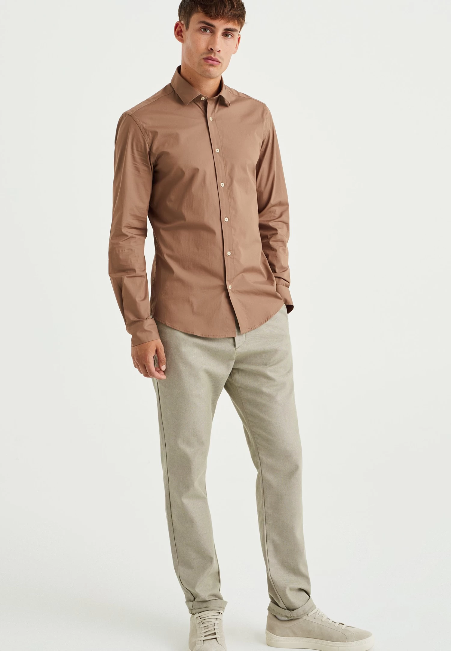 WE FASHION Met Stretch - Zakelijk Overhemd - Brown - Afbeelding 2