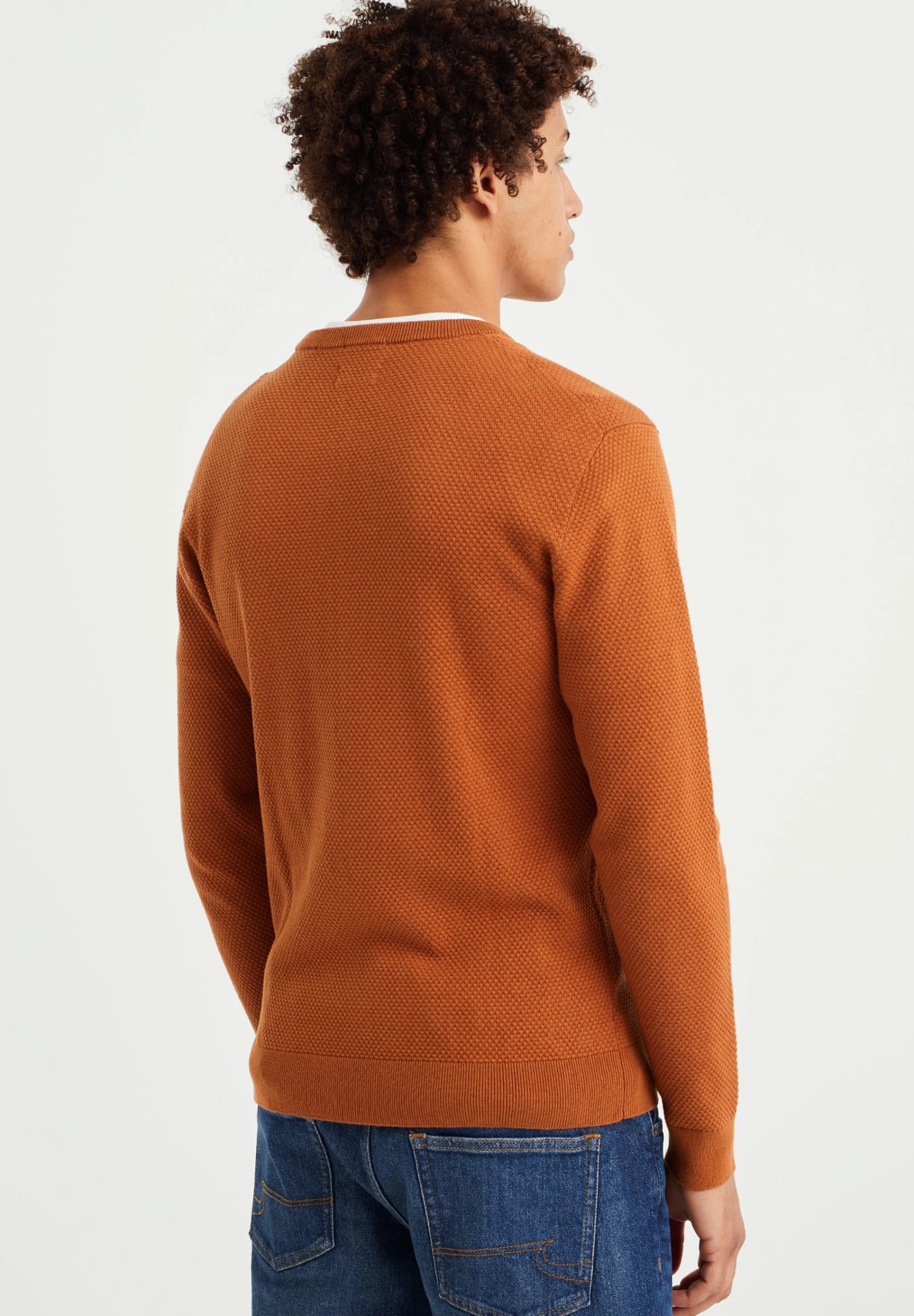 WE FASHION Met Structuur - Trui - Orange - Afbeelding 3