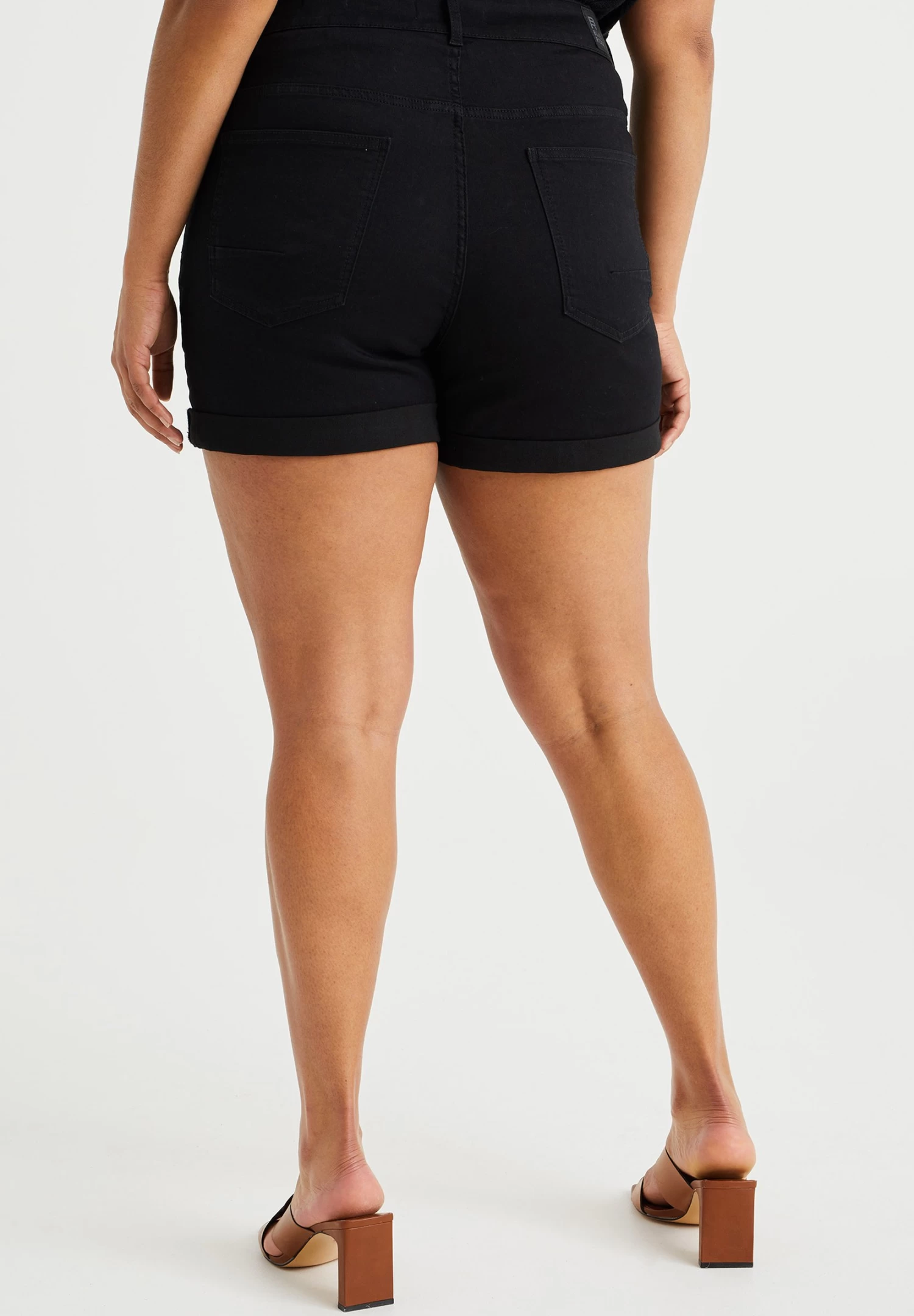 WE FASHION High Rise Met Comfort StretchCurv - Jeansshort - Black - Afbeelding 3