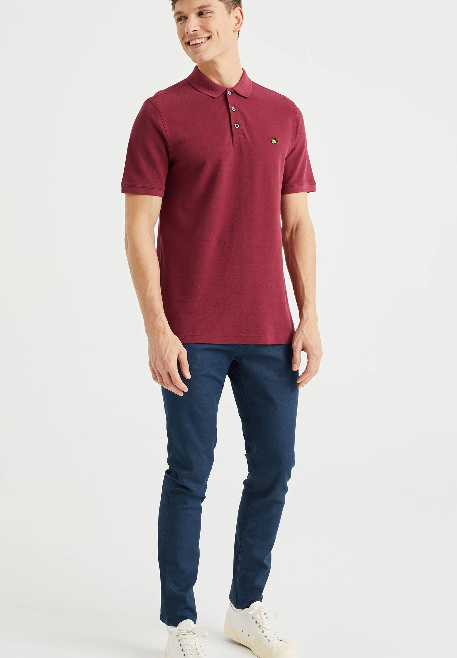 WE FASHION With Structure - Poloshirt - Red - Afbeelding 2