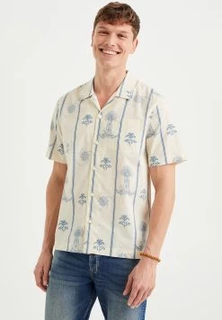 WE FASHION Boxy Fit Met Dessin - Overhemd - White