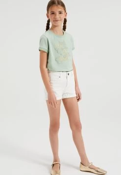 WE FASHION Blue Ridge - Jeansshort - White