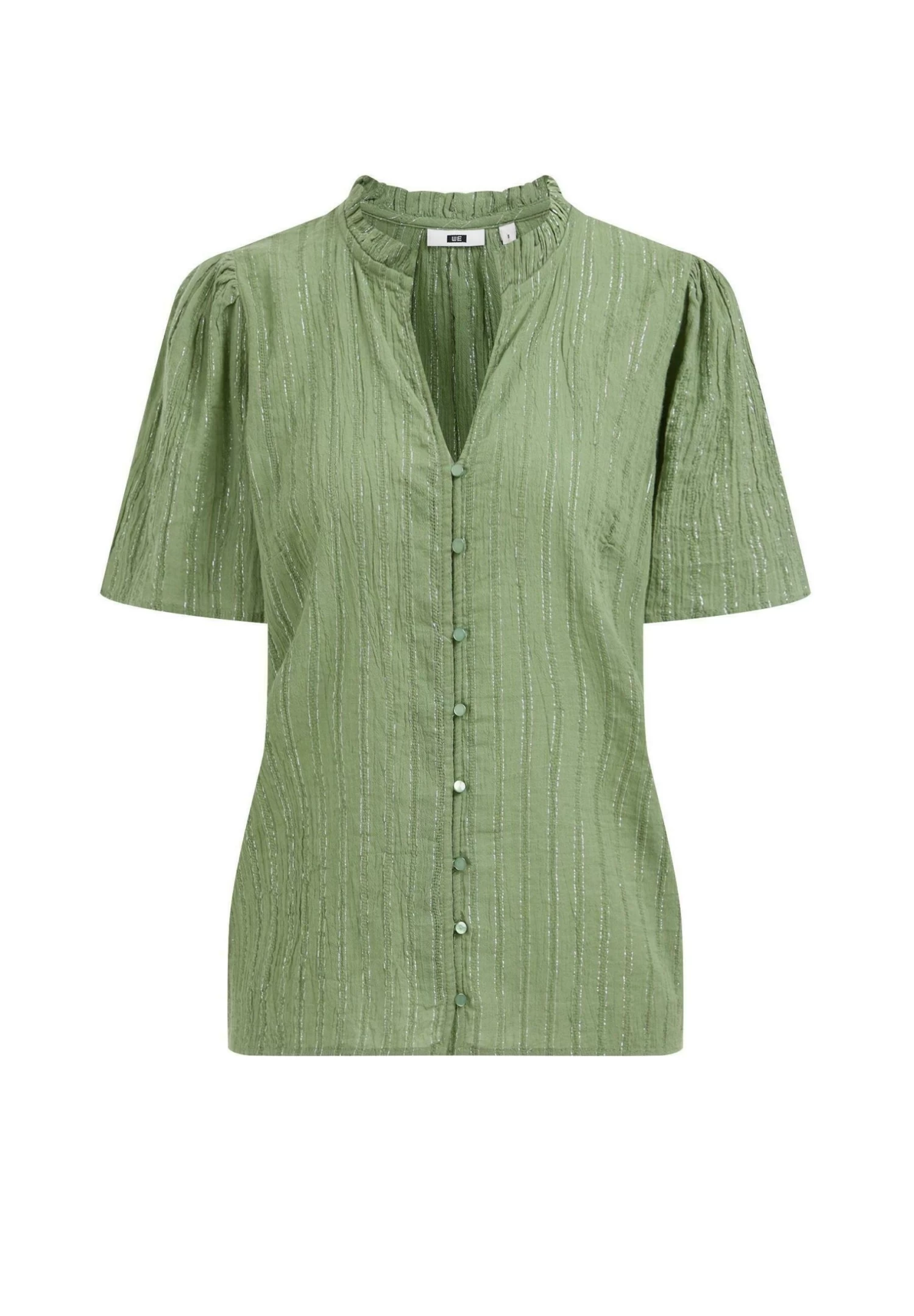 WE FASHION Met Glittergaren - Overhemdblouse - Green - Afbeelding 5