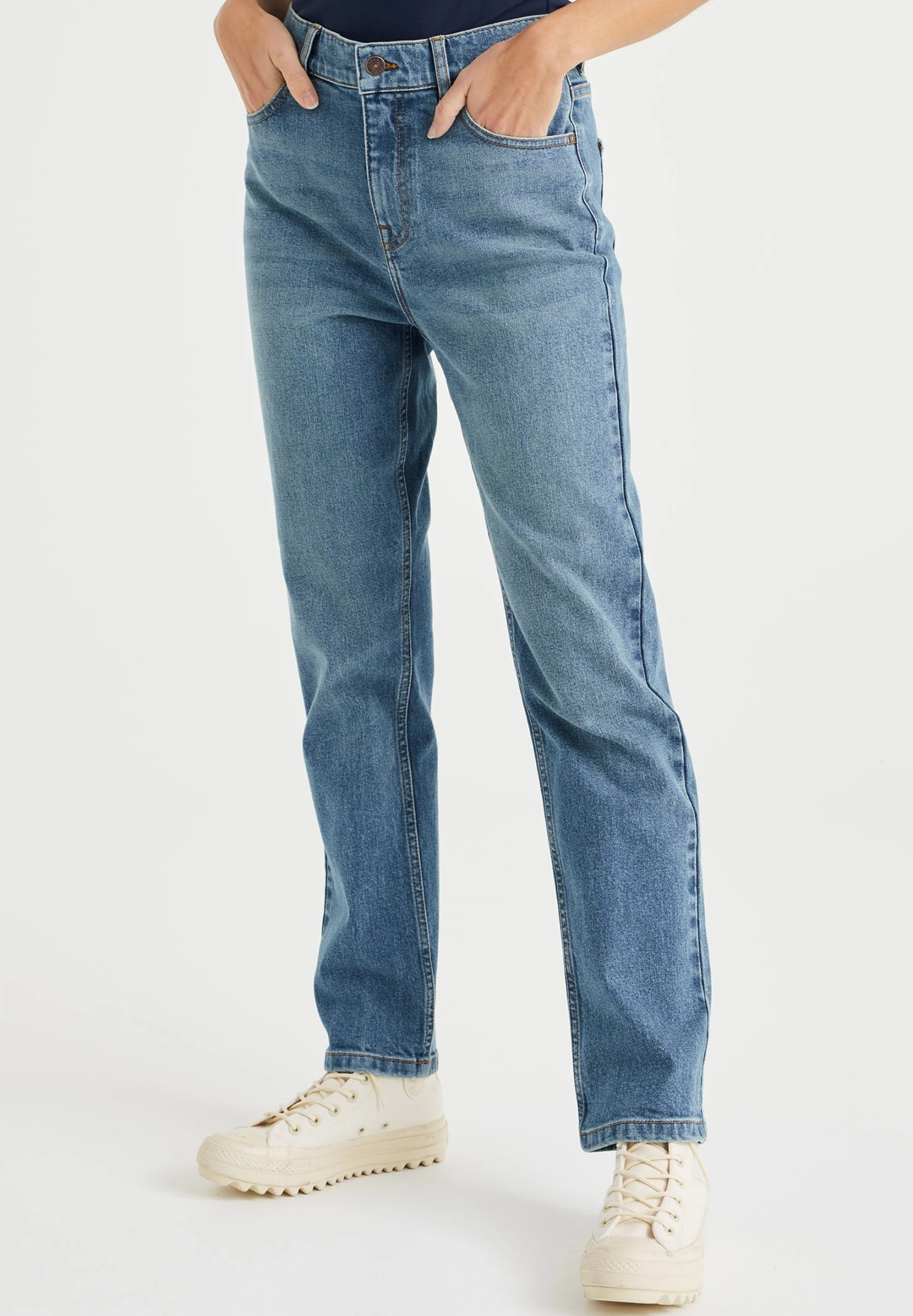 WE FASHION High Rise- Jeans Tapered Fit - Blue