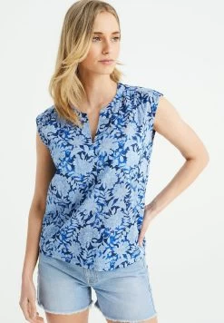 WE FASHION Met Dessin - Blouse - Blue