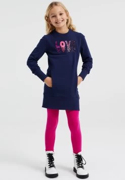 WE FASHION Met Pailletten Applicatie - Jurk - Blue