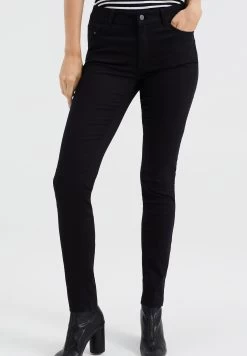 WE FASHION High Rise - Jeans Skinny Fit - Black