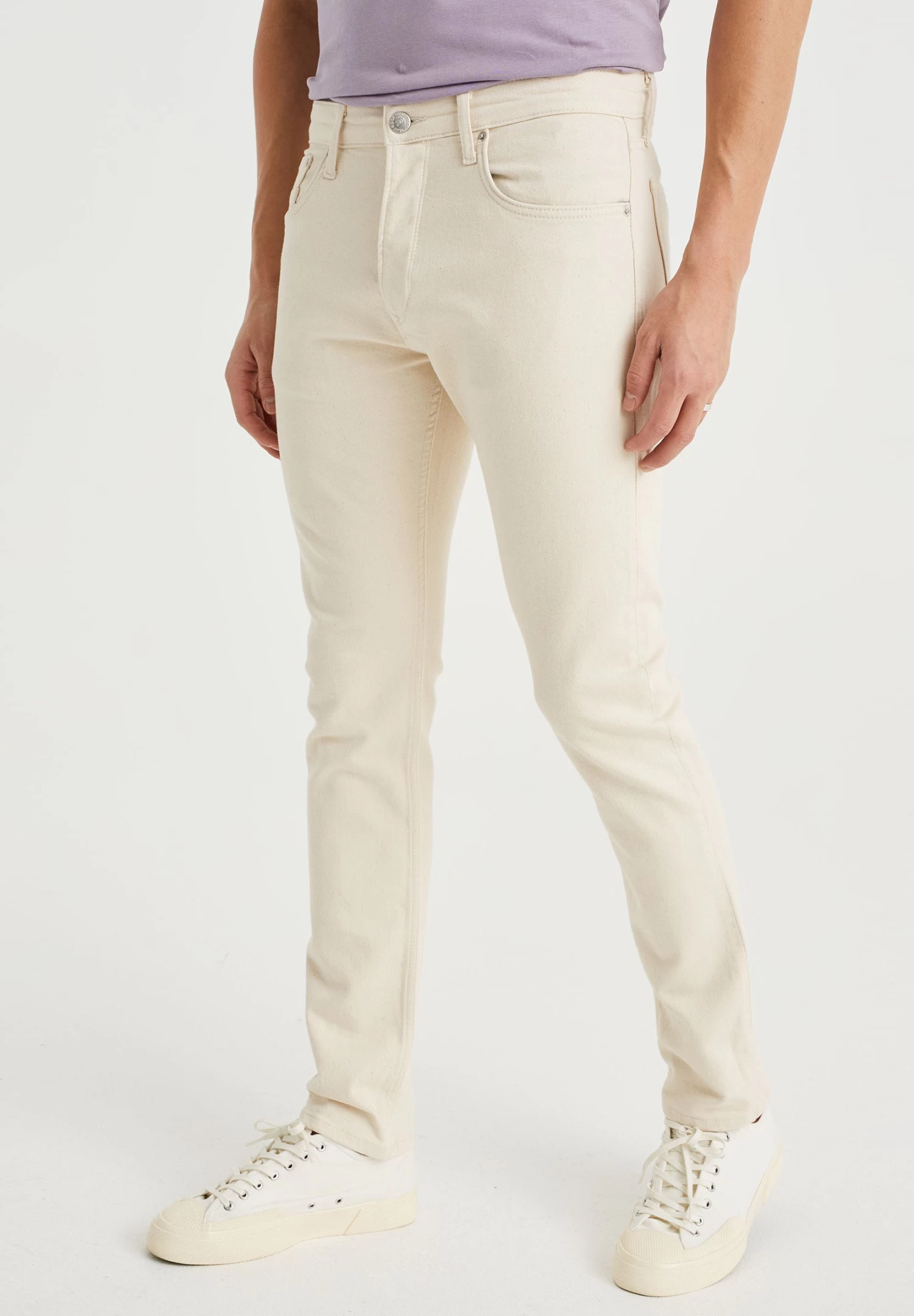 WE FASHION Met Stretch - Slim Fit Jeans - White
