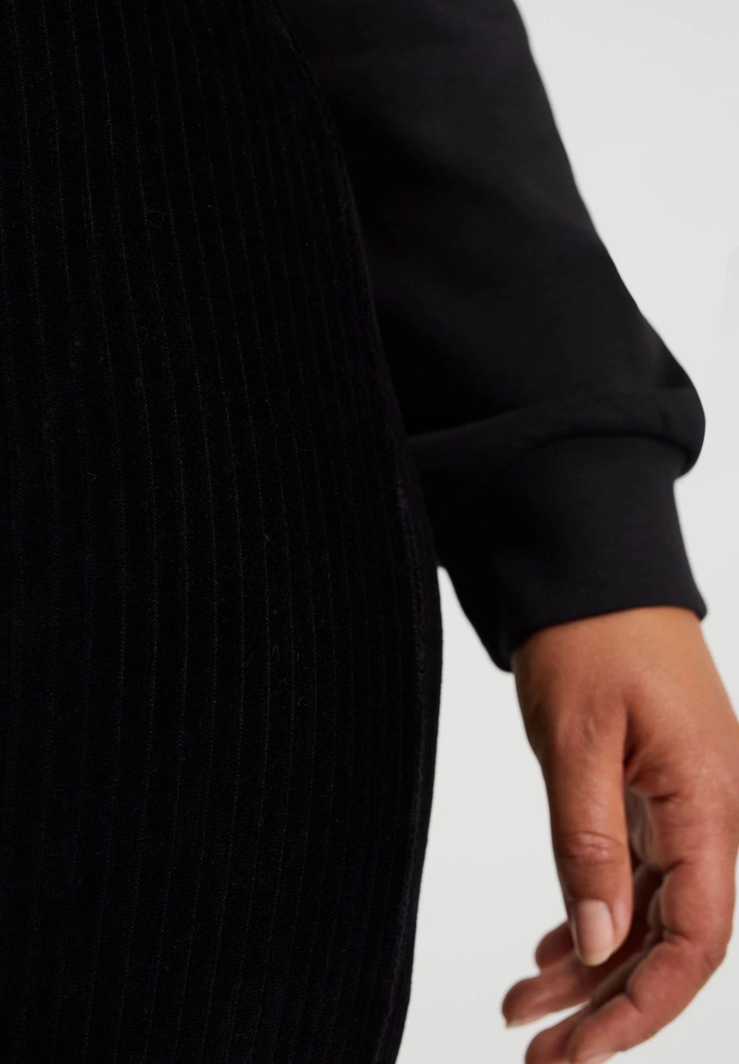 WE FASHION Flared Van Ribstof - Curve - Broek - Black - Afbeelding 4