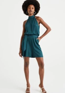 WE FASHION Met Ceintuur - Jumpsuit - Green