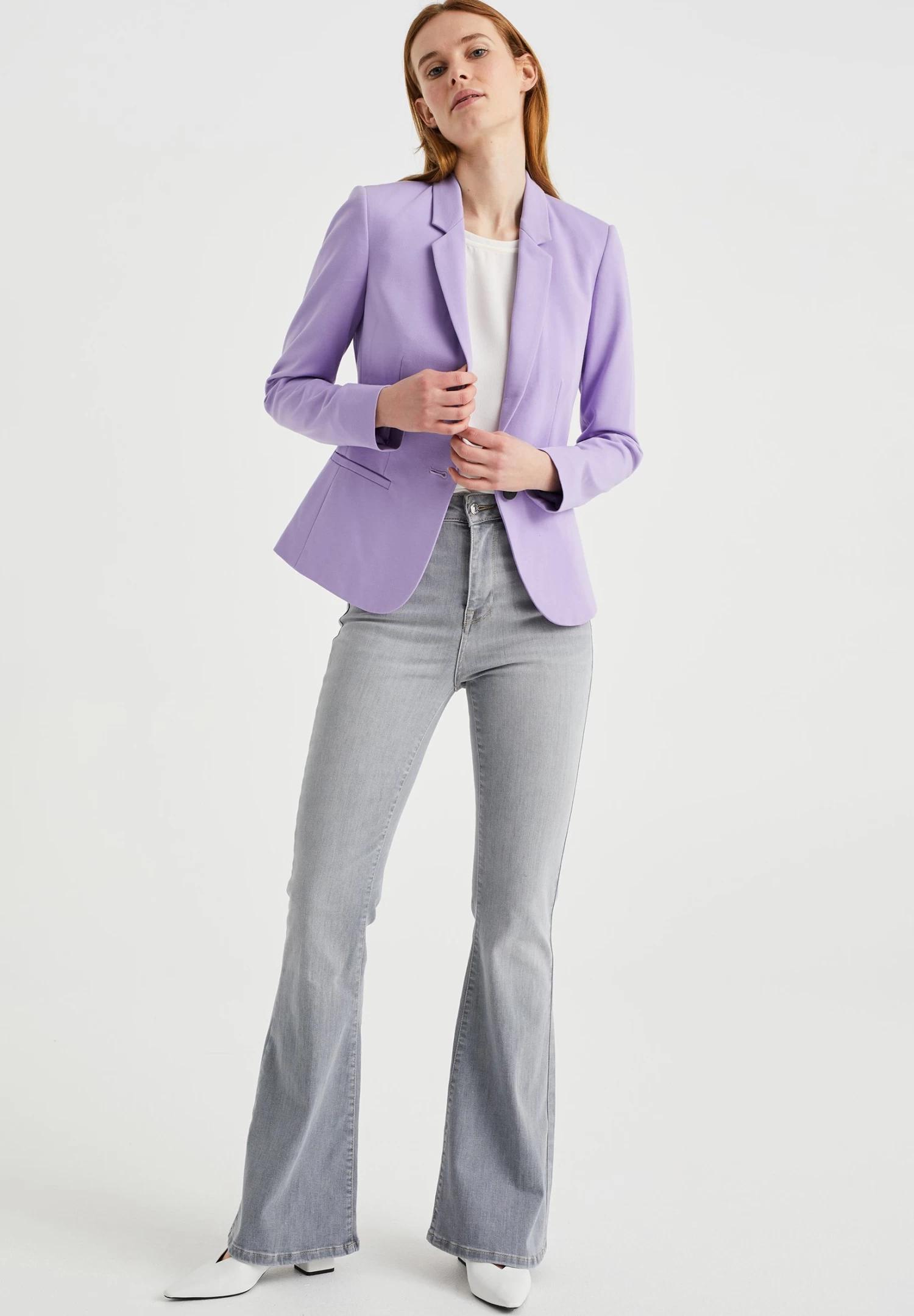 WE FASHION Getailleerde Stretch - Blazer - Violet - Afbeelding 2