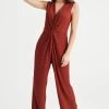 WE FASHION Met Structuur - Jumpsuit - Brown