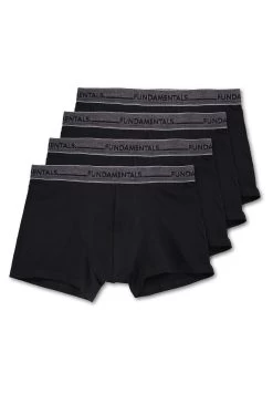We Fashion Herren-Boxershorts, 4-Er-Pack - Onderbroeken - Black