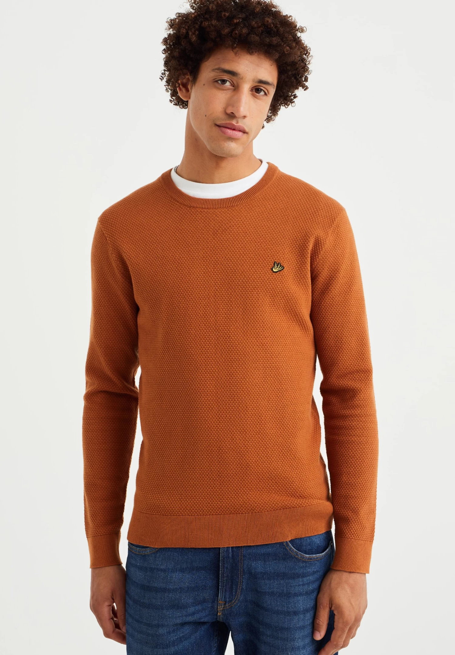 WE FASHION Met Structuur - Trui - Orange