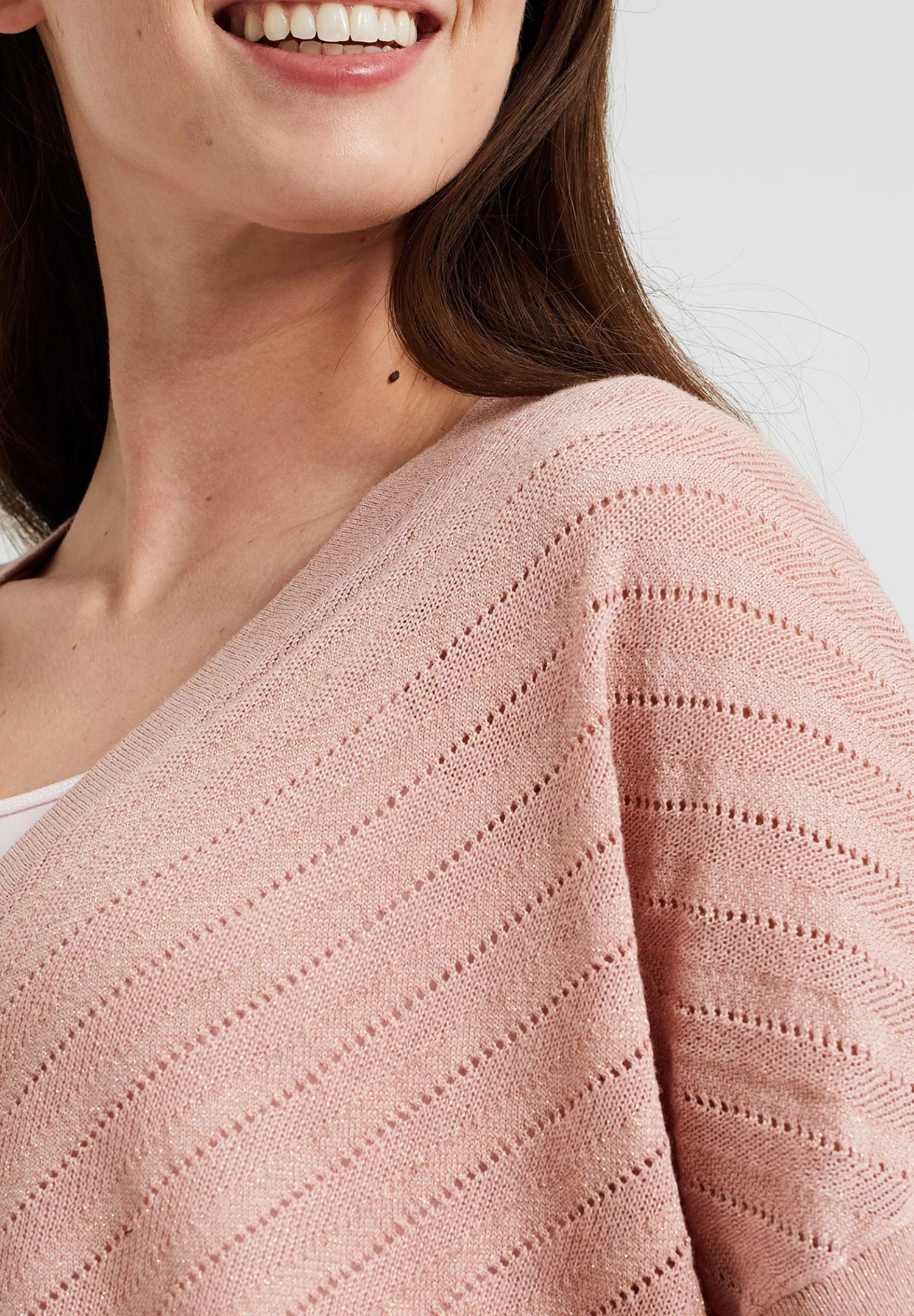 WE FASHION Met Glittergaren - Vest - Pink - Afbeelding 3