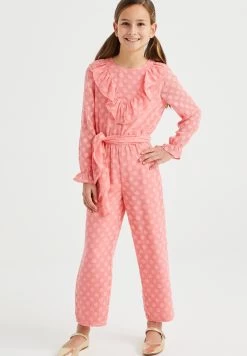 WE FASHION Met Dessin - Jumpsuit - Pink