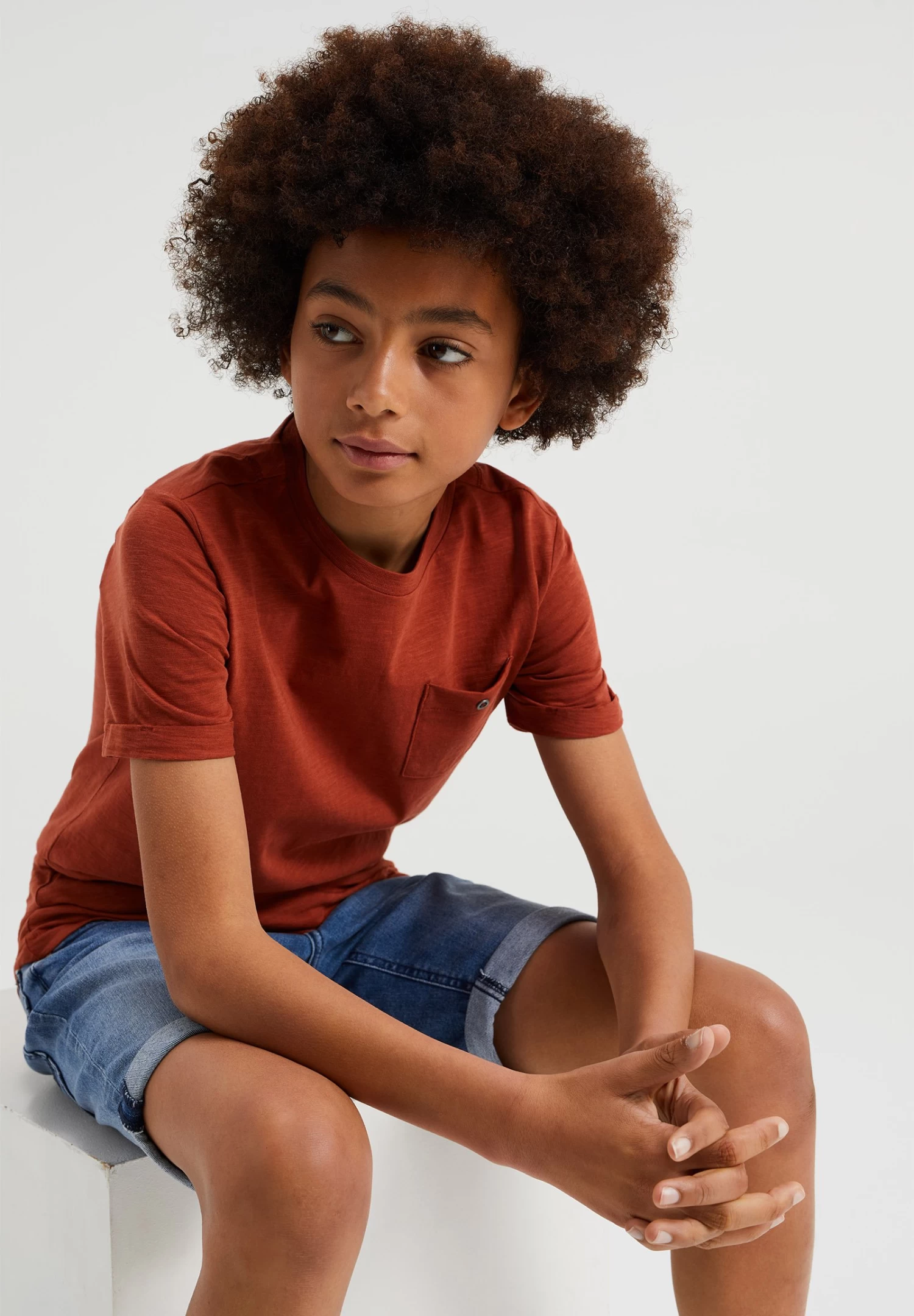 WE FASHION T-Shirt Basic - Brown - Afbeelding 3