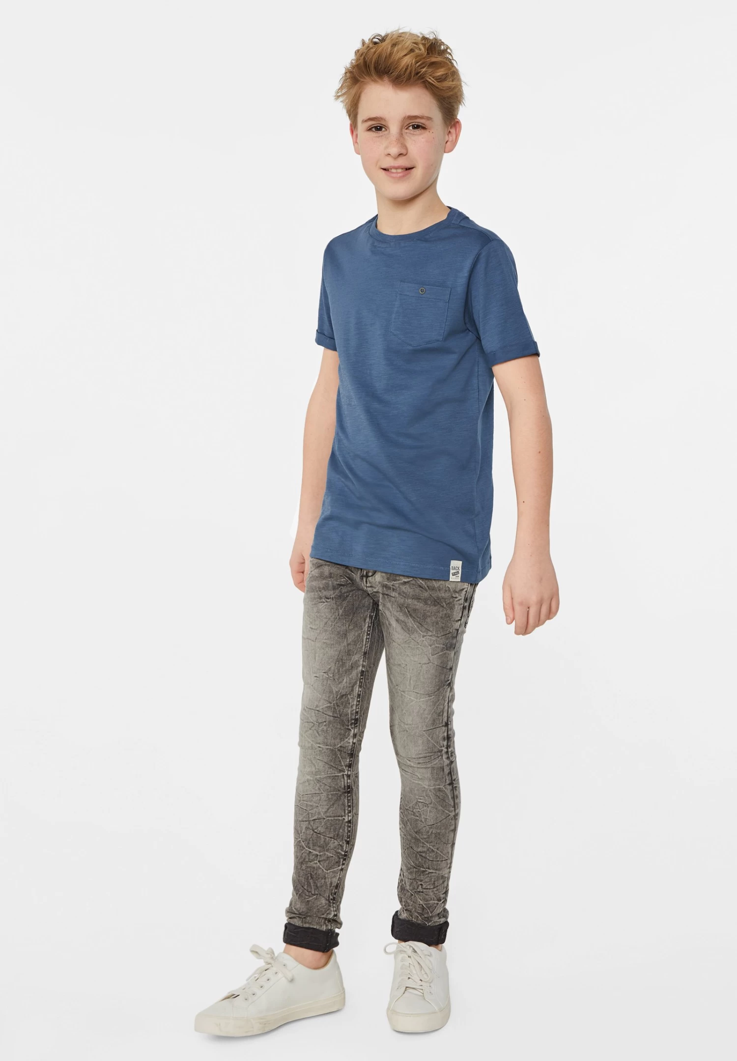 WE FASHION T-Shirt Basic - Greyish Blue