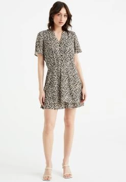 WE FASHION Met Glittergaren - Jurk - Black