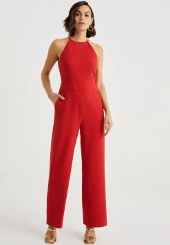 WE FASHION Met Open Rug - Jumpsuit - Red