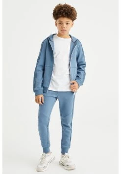 WE FASHION Met Tapedetail - Sweater Met Rits - Blue