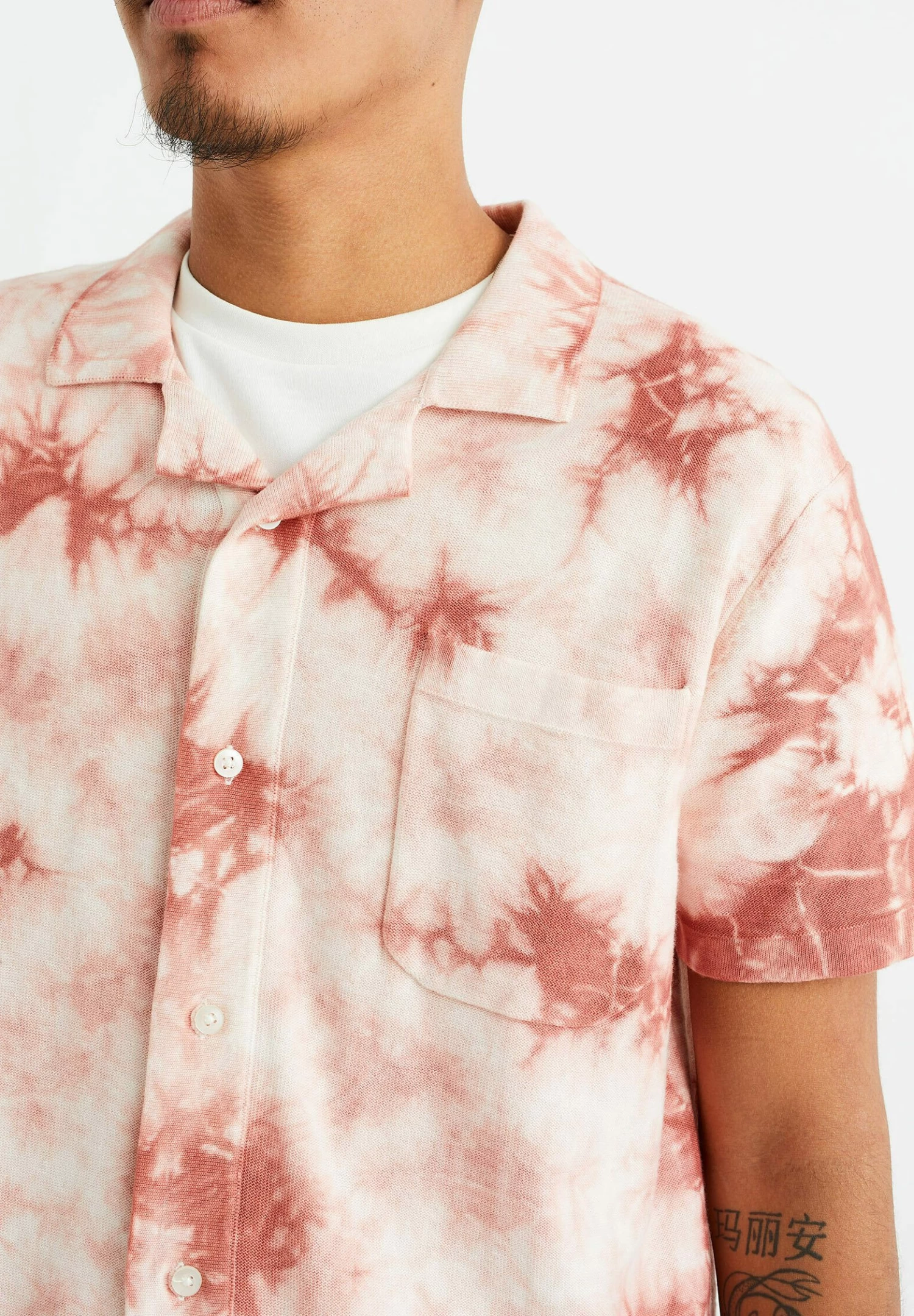 WE FASHION Met Tie-Dye Dessin - Overhemd - Pink - Afbeelding 4
