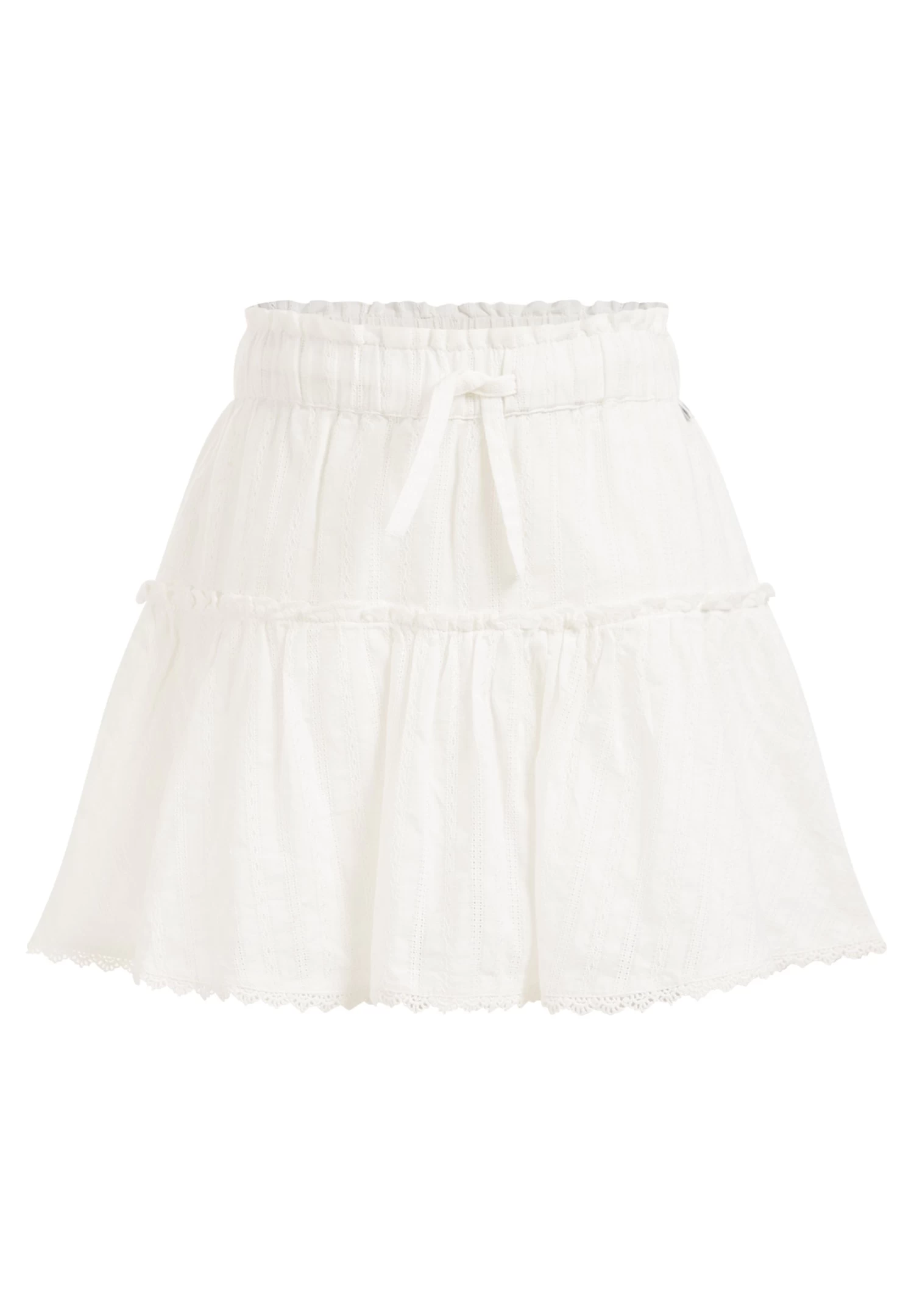 WE FASHION Broekrokje Met Structuur - A-Lijn Rok - White - Afbeelding 4