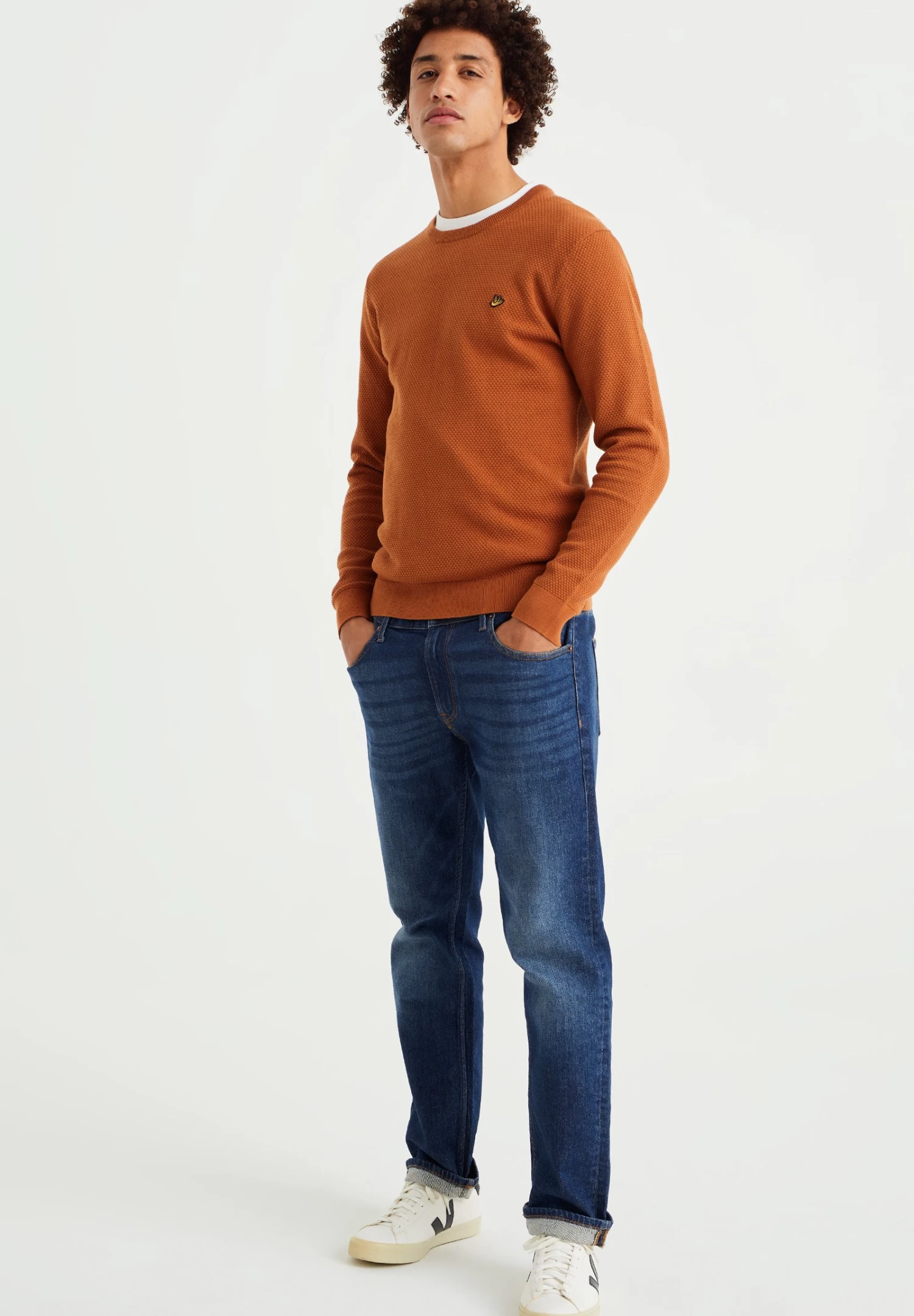 WE FASHION Met Structuur - Trui - Orange - Afbeelding 2