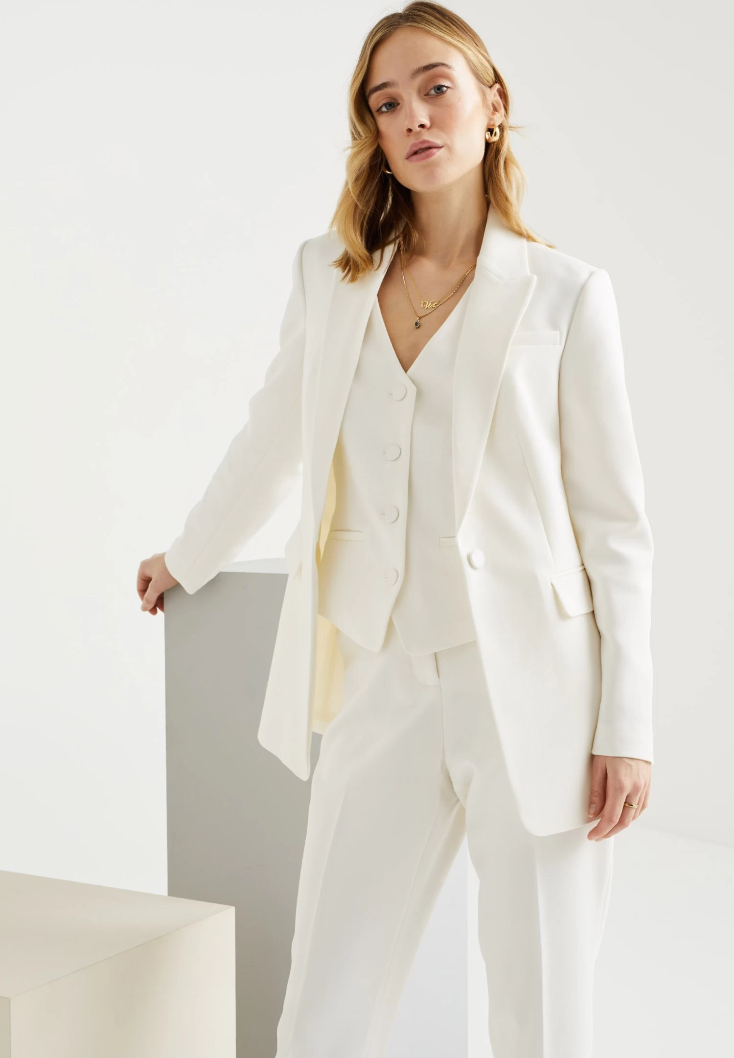 WE FASHION Getailleerde- Halflange Jas - White - Afbeelding 5