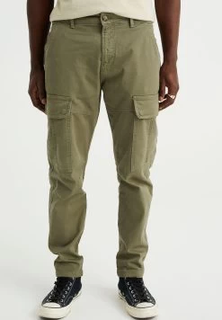WE FASHION Tapered Fit Broek - Cargobroek - Green