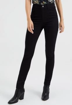 WE FASHION High Waist - Jeans Skinny Fit - Black