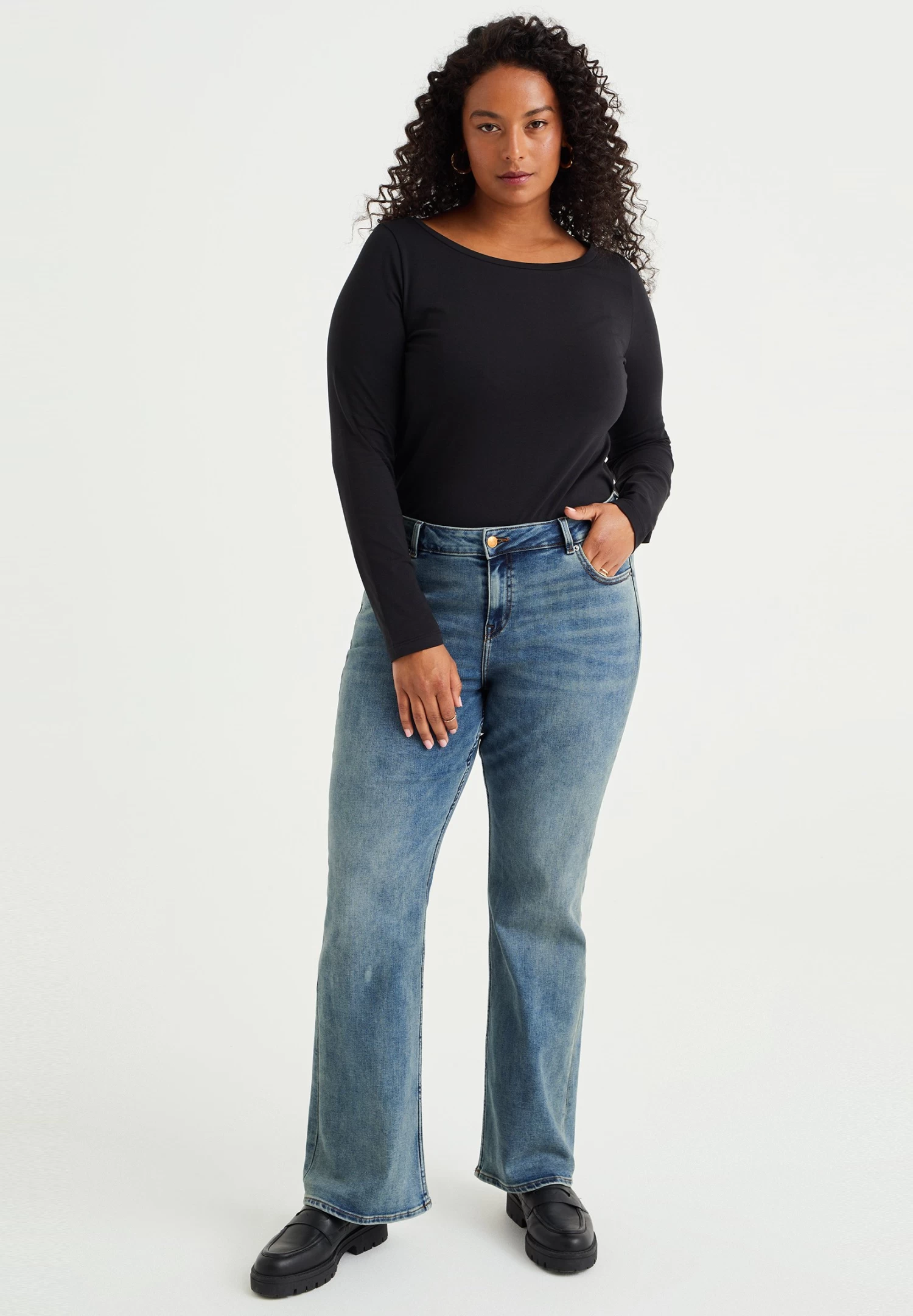 WE FASHION Curve - Longsleeve - Black - Afbeelding 2