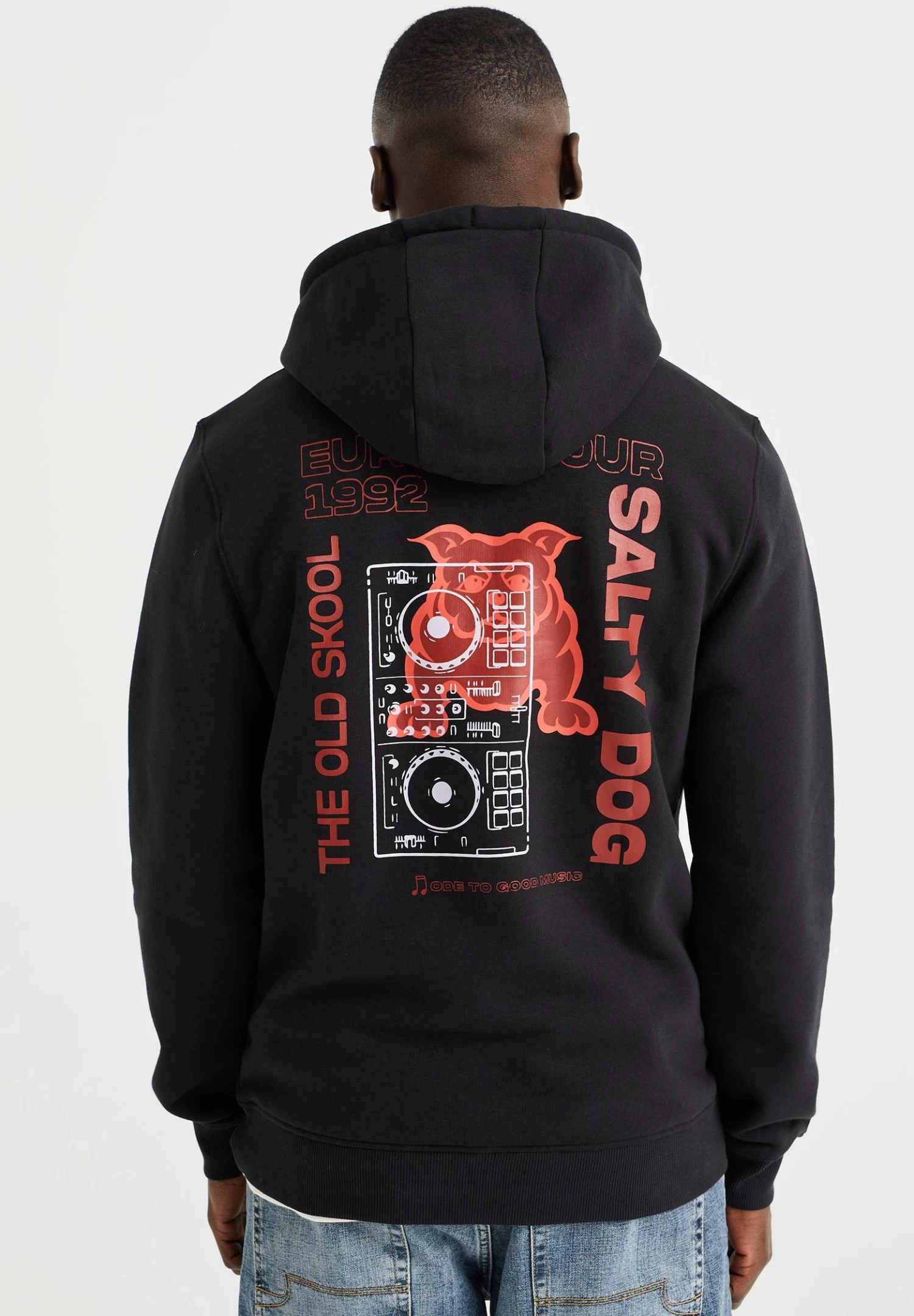 WE FASHION Opdruk - Hoodie - Black