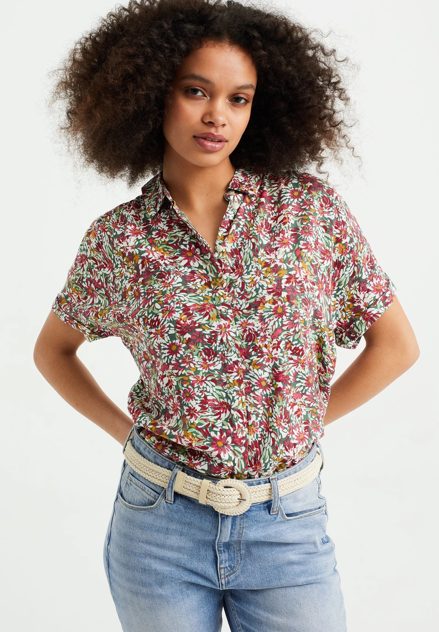 WE FASHION Met Dessin - Overhemdblouse - Green