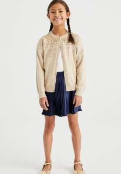 WE FASHION Met Pailletten - Vest - Beige