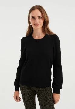 WE FASHION Met Structuur - Sweater - Black