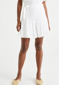 WE FASHION Skort Met Broderie Anglaise - A-Lijn Rok - White