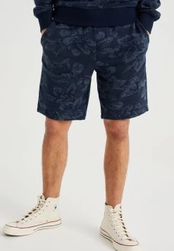 WE FASHION Met Jacquard Dessin - Shorts - Blue
