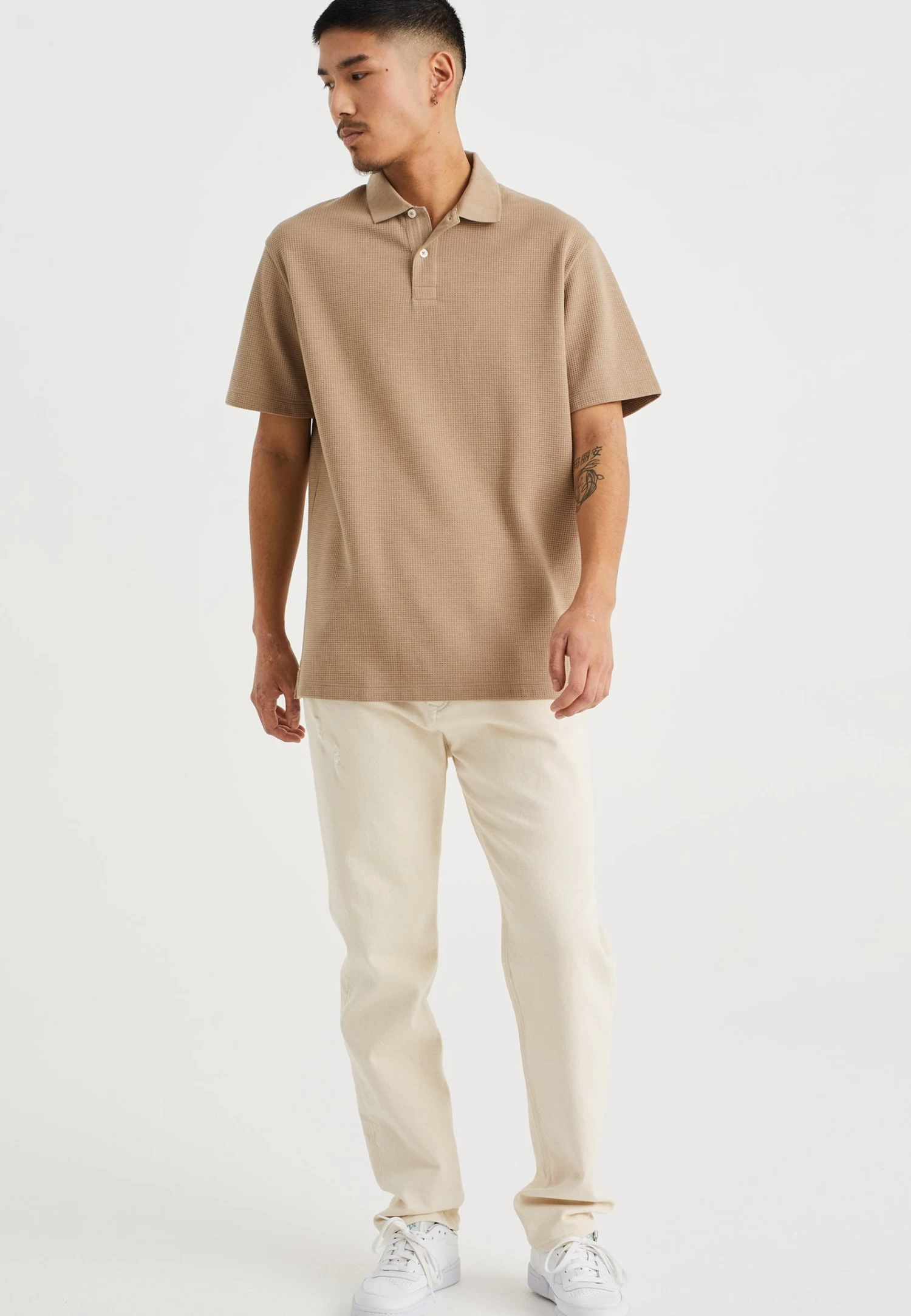 WE FASHION Met Structuur - Poloshirt - Brown - Afbeelding 2