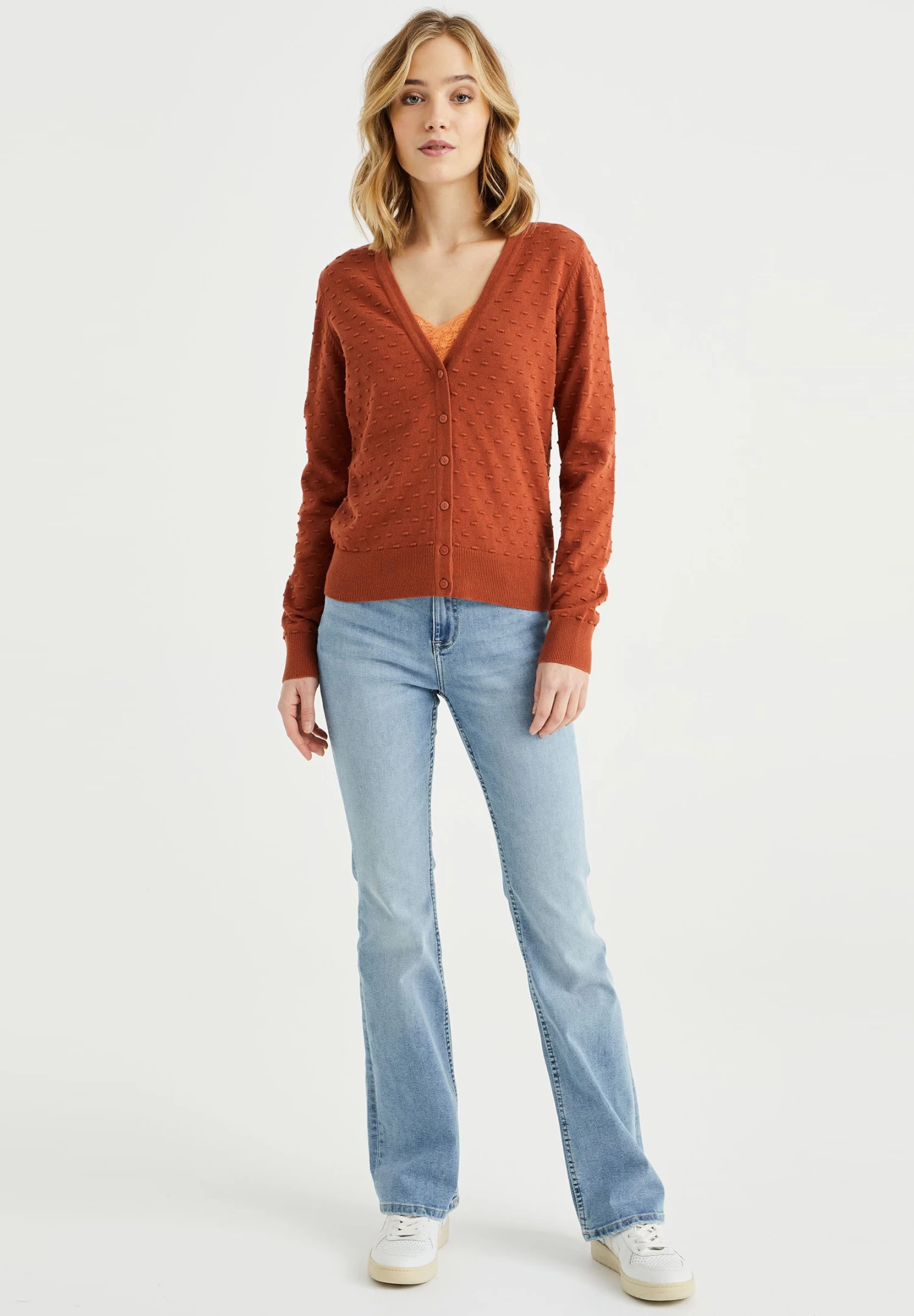 WE FASHION Met Structuur - Vest - Brown - Afbeelding 2