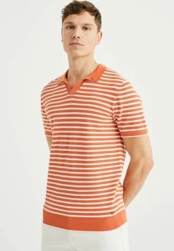 WE FASHION Met Dessin - Poloshirt - Orange